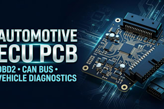 design automotive ecu, obd2, can bus and vehicle diagnostic pcb
