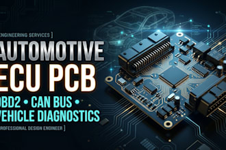 design automotive ecu, obd2, can bus and vehicle diagnostic pcb