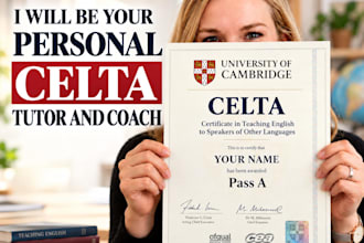 be your personal celta tutor and coach