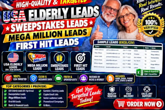 give first hit leads, elderly leads, sweeps leads, usa leads, gambler leads,