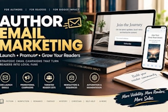 create book launch and email marketing campaigns for authors