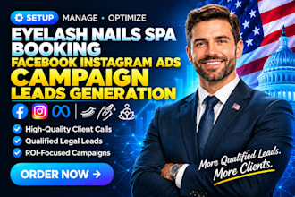 eyelash nails spa booking facebook instagram ads campaign leads generation