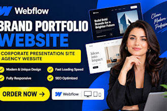 design webflow brand portfolio website corporate presentation  site agency