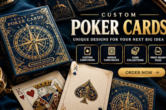 design custom poker cards playing cards and print ready card deck artwork