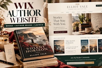 design or redesign wix author website,book showcase and book launch page website