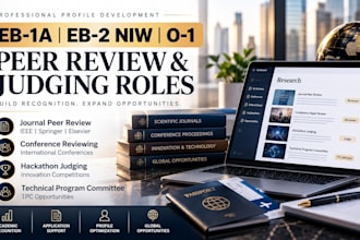 help with peer review hackathon and judging roles for eb1 eb2 niw o1 visa