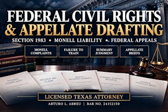 prepare a federal appellate brief for a civil case  civil appeals