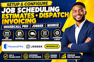 setup job scheduling estimates dispatch invoicing housecall pro jobber workiz