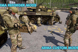 make custom arma reforger weapons, armor, vehicles and car livery