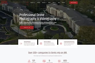 design wix drone photography website aerial videography booking website