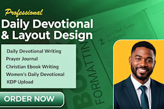 design a christian ebook, daily devotional, and prayer journal for KDP