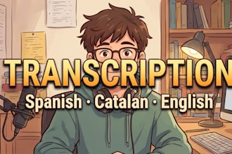 transcribe your audio or video in spanish, catalan or english