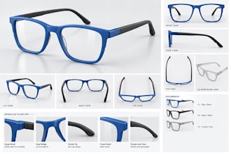 create eyewear tech packs, flat sketches, and technical drawings for sunglasses