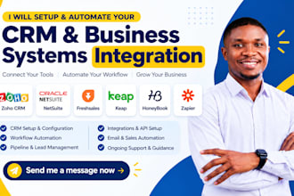 setup zoho CRM netsuite automation freshsales keap honeybook zapier integration