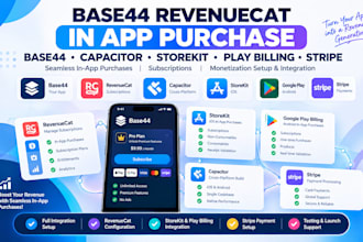 integrate revenuecat into base44 app purchase capacitor storekit stripe payments