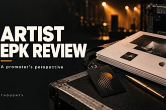 review your artist epk and live video as a booking agent