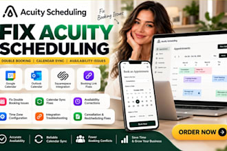 fix acuity scheduling double booking, calendar sync and availability issues