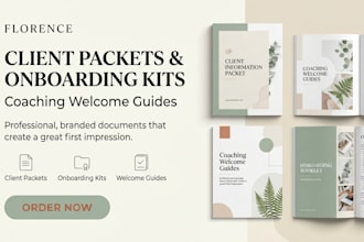 design professional client packet, onboarding kit, coaching welcome guide