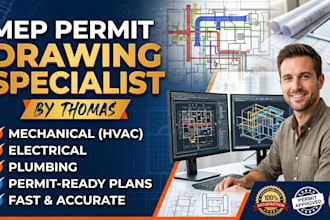 design mep permit plans and engineering blueprints