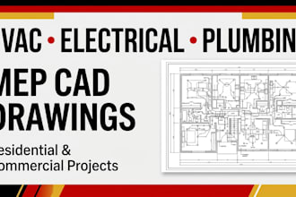 draft hvac electrical plumbing mep drawing and commercial floor plan draftman