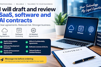 draft and review saas, software and ai contracts