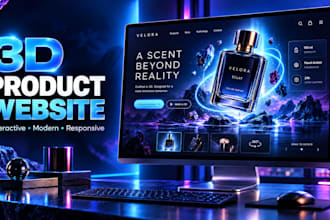 create an interactive 3d product website or 3d landing page