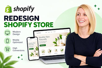redesign shopify ecommerce store, store redesign, shopify homepage design
