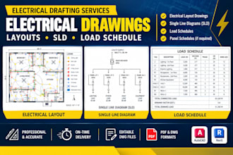 create electrical layout drawings single line diagrams and load schedules