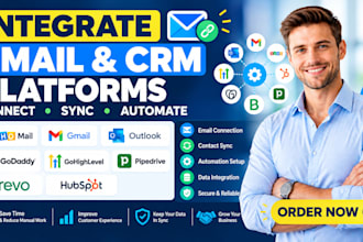 integrate zoho mail gmail outlook godaddy gohighlevel pipedrive brevo hubspot