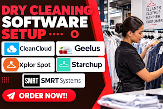 setup cleancloud geelus xplor spot starchup smrt systems dry cleaning software