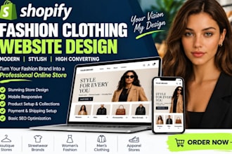 build shopify fashion clothing website, apparel or online clothing shopify store