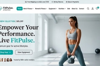 build squarespace fitness equipment store website gym supplies website yoga site