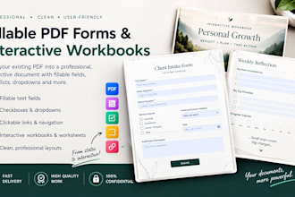 create fillable PDF forms and interactive workbooks