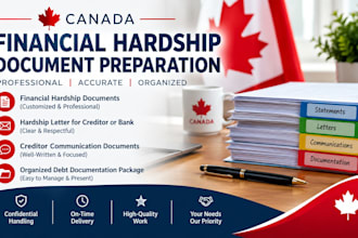 prepare and organize your canada financial hardship documents