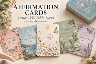 design custom affirmation cards and printable motivational card decks