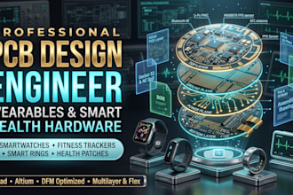 pcd design for wearable electronics, health devices, smartwatch, fitness tracker