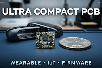 design ultra compact pcb for wearable electronics and iot devices with firmware