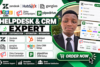 pipedrive zoho zendesk crm setup, helpscout freshdesk flodesk email marketing