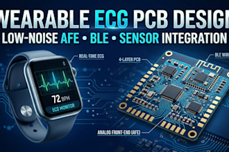 design a wearable ecg pcb with analog front end ble and medical sensor integrate