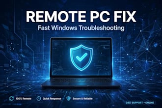 fix your windows PC problems with fast remote technical support