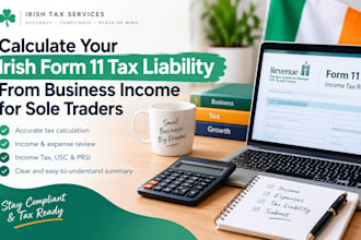 calculate your irish form 11 tax liability from business income for sole traders