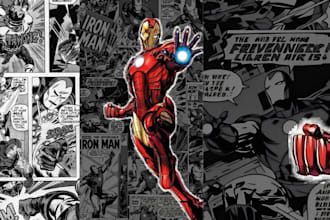 draw custom comic book cover art and graphic novel covers