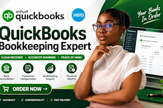 do setup, catchup, cleanup and bookkeeping in quickbooks online