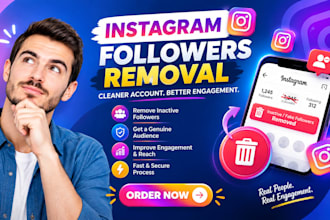 manually unfollow, remove fake followers, delete post on instagram