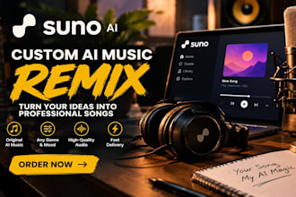 do custom ai music remix, suno ai song remake song  suno prompt audio