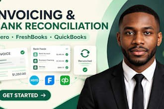 setup invoicing bank feeds reconciliation for xero freshbooks quickbooks