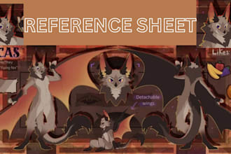 draw furry fursona reference sheet furry pfps  furry sona ref sheet furry artist