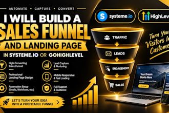 build a coaching or course sales funnel in systeme io or ghl