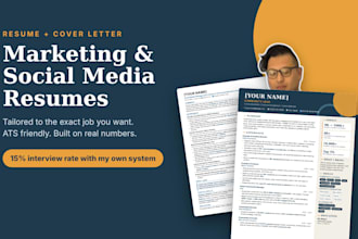 write a marketing resume and cover letter