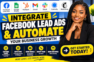 integrate facebook lead ads googlesheets hubspot gmail slack calendly mailchimp